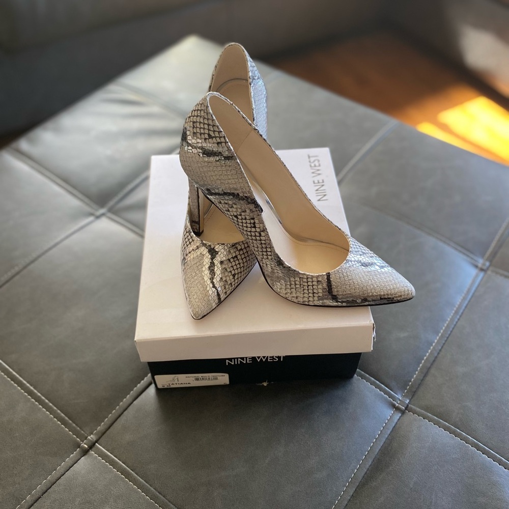 Nine West Snakeskin Printed Heels